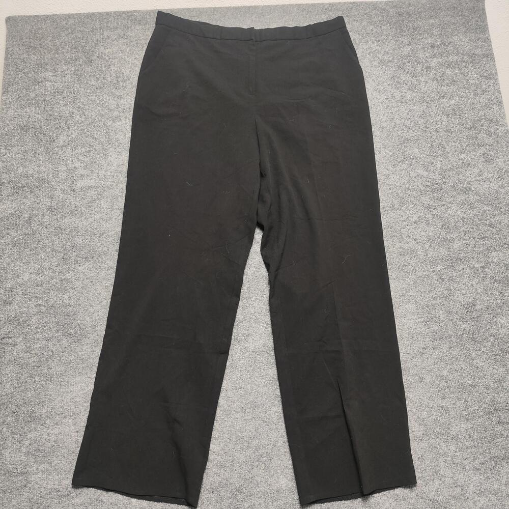 Sag Harbor Pants Womens 18 Black Stretch Dress Straight Leg Workwear Office
